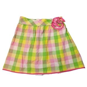 Lilly Pulitzer Pastel Plaid A-Line Skirt Size Large‎ Girls